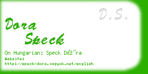 dora speck business card